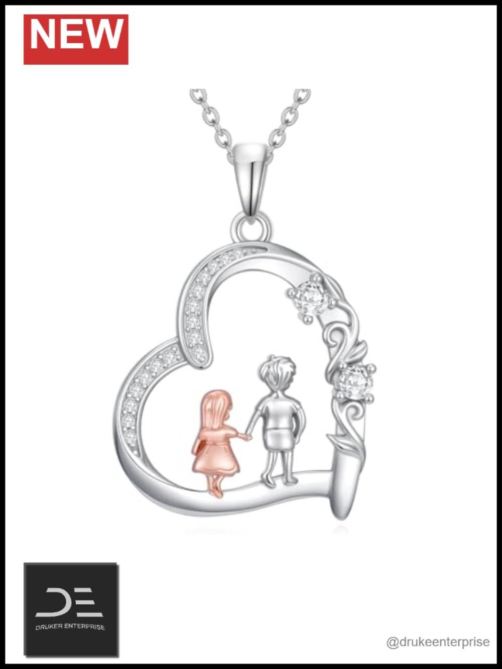 925 Sterling Silver Tree of Life Heart Pendant Necklace, Sister Gift